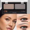Eye Brow Powder for Women,2 Color Waterproof Eyebrow Powder Tinting Palette Light Brown Taupe Long-Lasting,Brow Fill&Sculpt Natural Eyebrow Contour Eyeshadow Mothers Gift with Brow Brush&Razor-01 view 2