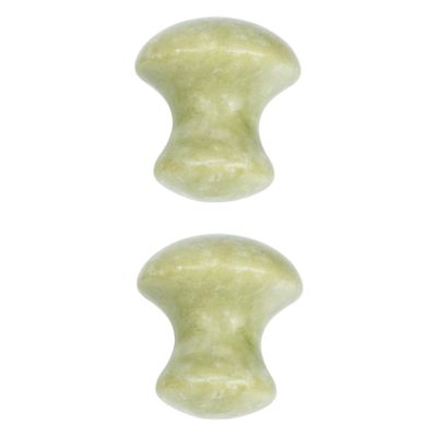 ASAKKURA 2pcs Jade Roller Gua Facial Massage Tool Neck Massager for Fine Lines Puffiness Relief and Skin Care Mushroom Design for Body Parts