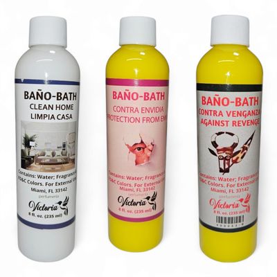 Spiritual Bath Water - Ruda, Destroy Everything, and Holy Water Combo | Cleansing, Protection, and Spiritual Balance | 8 fl oz Each | External Use Only (Total Premium Protection)