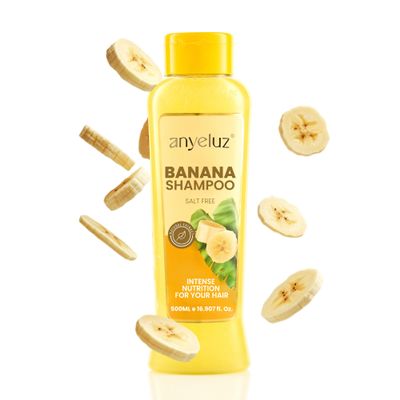 ANYELUZ Banana Shampoo - Nourishing Formula with Biotin and Keratin for Fragile and Damaged Hair