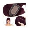 Hair Topper, Hair Toppers for Women 6"-18" Real Human Hair with Bangs, 7x12.5cm Silk Base Clip In Hair Extension 150% Densiny Indian Hair Straight Hair Pieces ,for Women with Thinning(Wine Red,6 inch) view 1