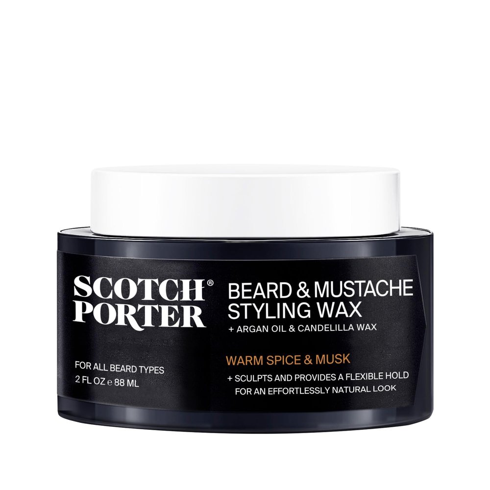 Scotch Porter Beard & Mustache Styling Wax for Men - Medium, Flexible Hold