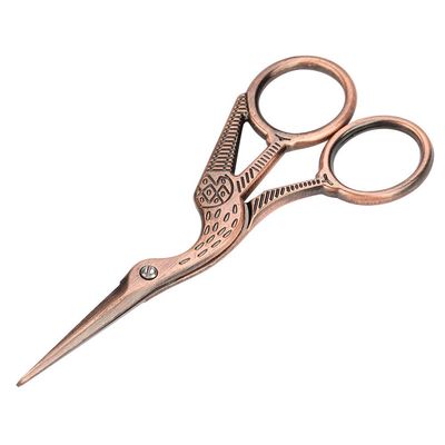 Embroidery Scissors, Vintage Stainless Steel Scissors Eyebrows Hair Trim Beauty Makeup Tool Universal Craft Scissors Small Sewing Scissors for Embroidery Craft Art Work