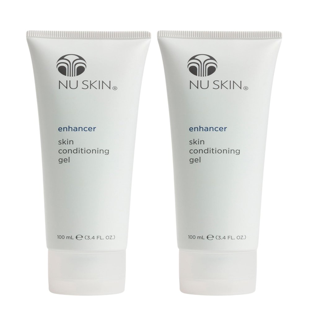 Nu Skin Enhancer Skin Conditioning Gel | Aloe Vera-Infused Soothing Formula for Ultimate Skin Comfort, Hydration, and Versatility in Skincare Routines | Lightweight Moisturizer | 3.4 Fl Oz | 2 Pack