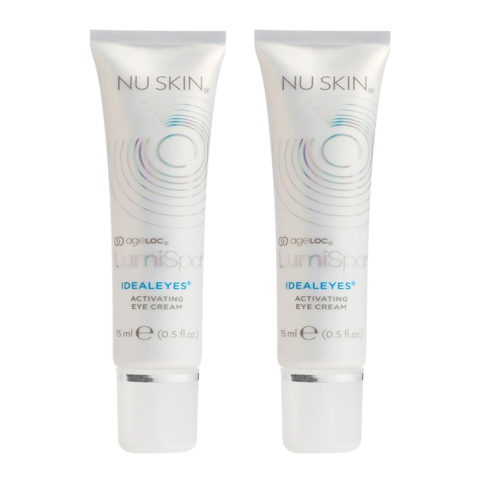 Nu Skin - ageLOC LumiSpa IdealEyes | Say Goodbye to Tired Eyes with Activating Eye Cream | Designed to Work with ageLOC LumiSpa Accent | Targets Dark Circles, Puffy Eyes, and Fine Lines | 2 Pack