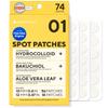caraseoul Pimple Patches, 2 Size Hydrocolloid Acne Patch for Zits and Blemishes, Bakuchiol & Aloe Vera, Korean Skin Care, Easy to Use  Dermatology Tested view 1