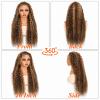 PREMAY 20 Inch 13x4 Highlight Ombre Lace Front Wigs Human Hair Deep Wave 4/27 Honey Blonde Wig Human Hair Water Wave 180 Density HD Frontal Glueless Pre Plucked Wigs Wet and Wavy Curly Wig for Women view 4