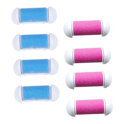 ADOCARN 8pcs Replacement Foot File Rollers for Electric Pedicure Tool Durable Dead Skin Heads Fit for Foot Care Convenient Cleaning Accessories