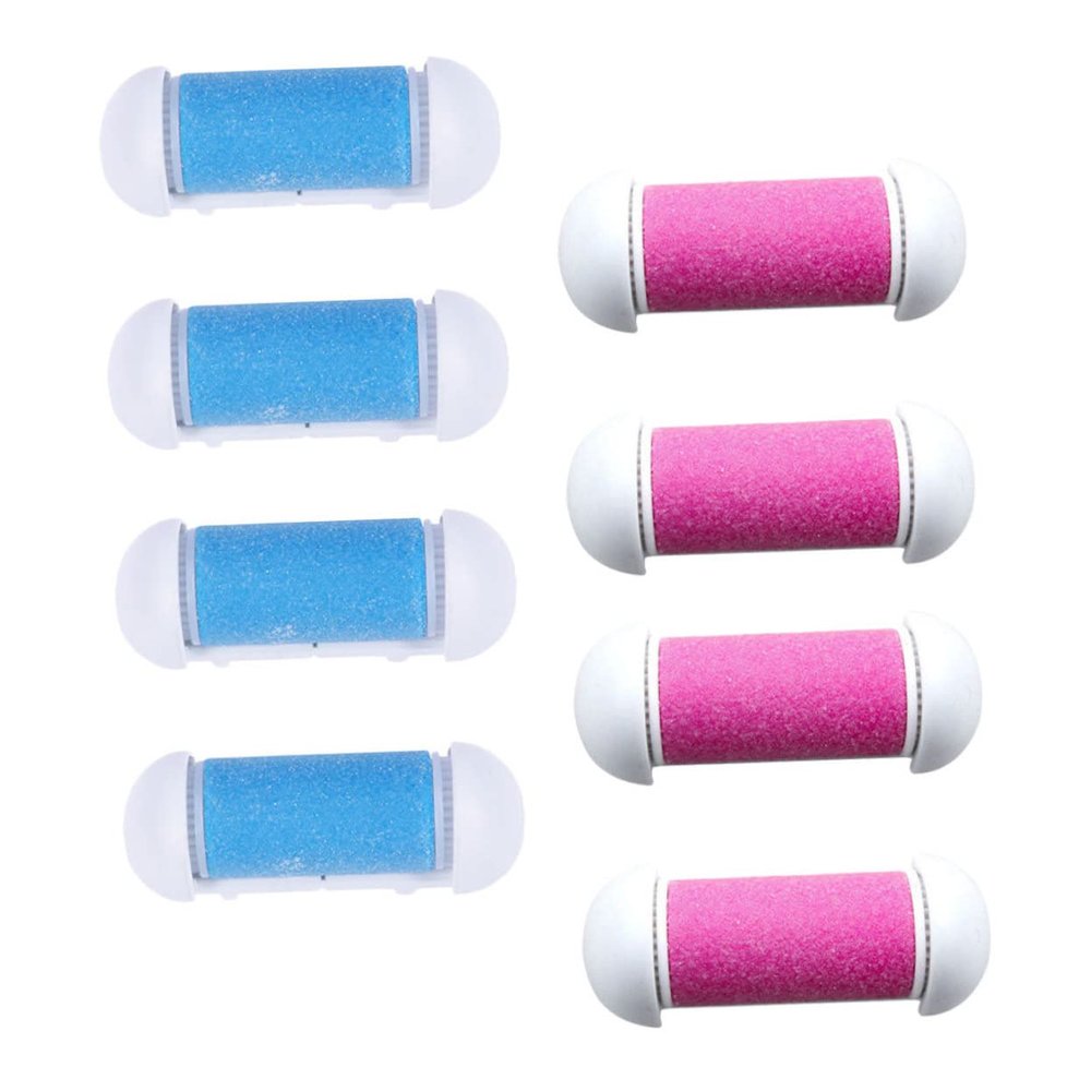ADOCARN 8pcs Replacement Foot File Rollers for Electric Pedicure Tool Durable Dead Skin Heads Fit for Foot Care Convenient Cleaning Accessories