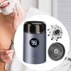 Kokiya Electric Shaver Facial Beard Trimmer Father's Day Gifts Mini Shaver Face Hair Shaver for Car Business Car Use Office Travel, blue and Shaver head view 2
