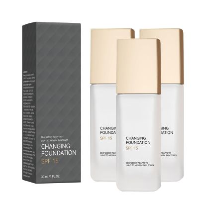 Changing Mature Skin Foundation, 2025 New Hydrating Color Changing Foundation for Mature Skin, Waterproof and Light Long Lasting Foundation (3pcs, 30ml)
