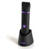 OLOV Electric Body Hair Trimmer - Groin Trimmer for Men - Bikini Trimmer Women - Wet/Dry Shaver Groomer, Replaceable Ceramic Blade Heads, USB Recharge Dock, Waterproof Hygiene Razor, Black Violet view 1