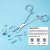 4mm Piercing Ball Removal Install Tool,Stainless Steel Dermal Anchor Forceps for Dermal Tops Unscrew or Screw Ball Pliers for Nose Septum Earrings Lip Stud Ring view 4