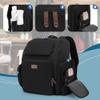 BAFASO Large Capacity Insulated Barber Case with a Semi Detachable Divider and 2 Removable Pouches, Hairstylist Traveling Bag with Multiple Pockets Holds Barber Styling Tools, Black view 4