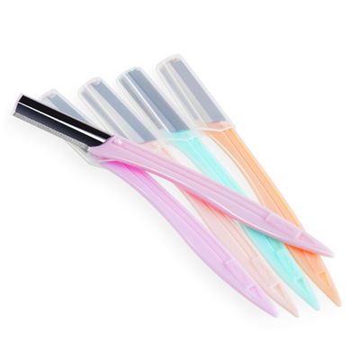 Ipetboom 4sets Stainless Steel Eyebrow Trimmer Set Razor Women Brow Shaper Eyebrow Makeup Tool Kit Compact Storage Case Travel