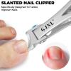 Toenail Clippers for Seniors Toenails, Heavy Duty Nail Clippers for Men Thick Nails with Wide Jaw Opening, Slanted Curved Large Fingernail Clippers, Sliver view 3