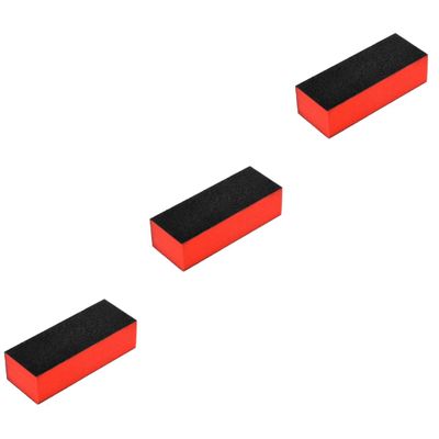 ADOCARN 30pcs Sided Sponge Nail Files for Natural Artificial Nails Washable Buffing Blocks Black Red Sandpaper Sponge for Professionals Beginners