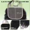 5x5 Closure Deep Wave Regular HD Lace Closure, 200% Density, 12A Brazilian Virgin Human Hair Closure Pre Plucked with Baby Hair Natural Black 16 Inch view 4