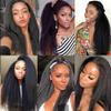 Yaki Wave Human Hair Bundles Natural Balck 20 22 24 Inch Kinky Straight Bundles Human Hair Unprocessed Brazilian Virgin Quick Weave Hair for Black Women with Black Color view 2