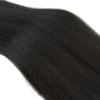 Yaki Wave Human Hair Bundles Natural Balck 20 22 24 Inch Kinky Straight Bundles Human Hair Unprocessed Brazilian Virgin Quick Weave Hair for Black Women with Black Color view 4