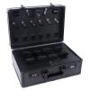 Barber Case Organizer Hair Kit Tool Box Aluminum Organizer with Portable Handle Stylist Tool Box Professional Salon Hair Cutting Grooming Kit Storage Organizer for Barber Supplies Black view 1