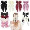 10Pcs Hair Bows for Women, XingyLi Silky Satin Bow Hair Clips with Long Tail, Ribbon Bowknot Hair Barrettes, Large Bow French Style Hair Accessories, Cute Alligator Metal Clips for Women Girls view 1