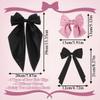 10Pcs Hair Bows for Women, XingyLi Silky Satin Bow Hair Clips with Long Tail, Ribbon Bowknot Hair Barrettes, Large Bow French Style Hair Accessories, Cute Alligator Metal Clips for Women Girls view 2