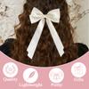 10Pcs Hair Bows for Women, XingyLi Silky Satin Bow Hair Clips with Long Tail, Ribbon Bowknot Hair Barrettes, Large Bow French Style Hair Accessories, Cute Alligator Metal Clips for Women Girls view 4