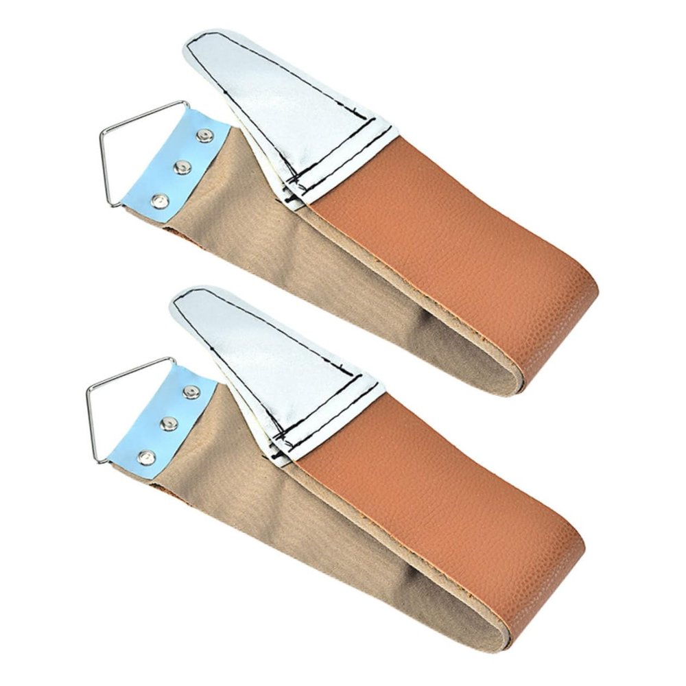 Ipetboom Sharpener Knife Straight Razor Sharpening Strap Metal Rivets Razor Strop for Shaver Blades Random