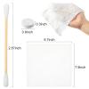 Dansib 1000 Cotton Swabs Travel Size Individually Packaged Double Headed Cotton Swabs and 200 Compressed Towels Portable Disposable Towels Suitable for Travel Hotel Hiking Camping Outdoor Wedding view 2