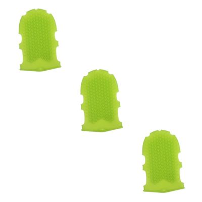 ADOCARN 3pcs Ergonomic Design Silicone Body Scrubbers for Shower High Density Bristles Exfoliator Body Exfoliator Finger Insertion
