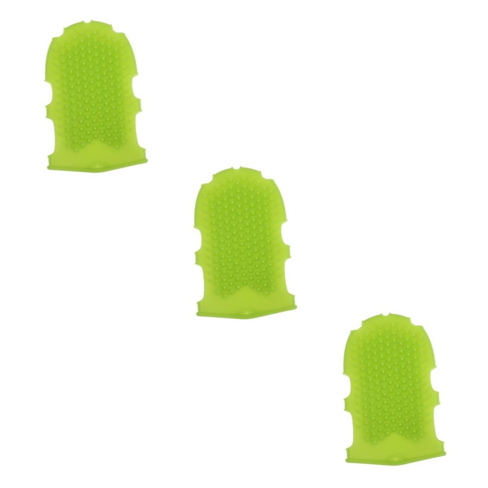 ADOCARN 3pcs Ergonomic Design Silicone Body Scrubbers for Shower High Density Bristles Exfoliator Body Exfoliator Finger Insertion