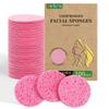 100-Count Compressed Facial Sponges, Natural Cellulose Face Sponges for Cleansing, Exfoliating, Washing face, Makeup Removal, and Spa Use - Travel Skincare Essentials for women view 1