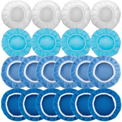 20PCS Car Orbital Buffer Polisher Pad Bonnet Set, 5-6 Inch Polishing Buffing Pads Bonnet Buffing Pad Cover, Microfiber Buffer Pads, Polisher Pads, Car Accessories for Polishing, Waxing and Cleaning