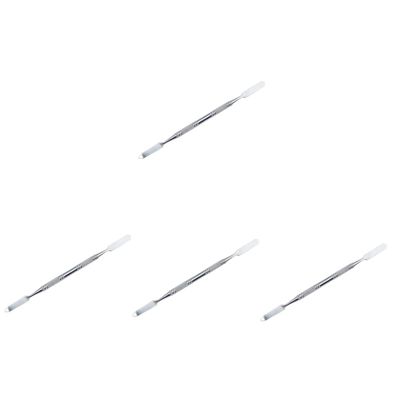 ADOCARN 4pcs Stainless Steel Makeup Mixing Tool Color Modulation Bar for Foundations Eye Shadows Concealers Easy to Clean for Professional Home Use Silver