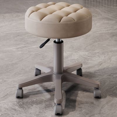 icVantA PU Leather Round Rolling Stool Swivel Height Adjustment Spa Drafting Salon Tattoo Work Office Massage Stools Task Pub Bar Chair Small cm,I-46 * 46*(41