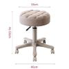 icVantA PU Leather Round Rolling Stool Swivel Height Adjustment Spa Drafting Salon Tattoo Work Office Massage Stools Task Pub Bar Chair Small cm,I-46 * 46*(41 view 2