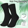 Silicherry 4 Pairs Cotton Soft Eczema Socks White and Black Hydrating Moisturizing Therapy Cotton Socks Eczema Relief for Adult Wet Wrap Non Itch Soft Feet Treatment view 2