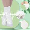 Silicherry 4 Pairs Cotton Soft Eczema Socks White and Black Hydrating Moisturizing Therapy Cotton Socks Eczema Relief for Adult Wet Wrap Non Itch Soft Feet Treatment view 3