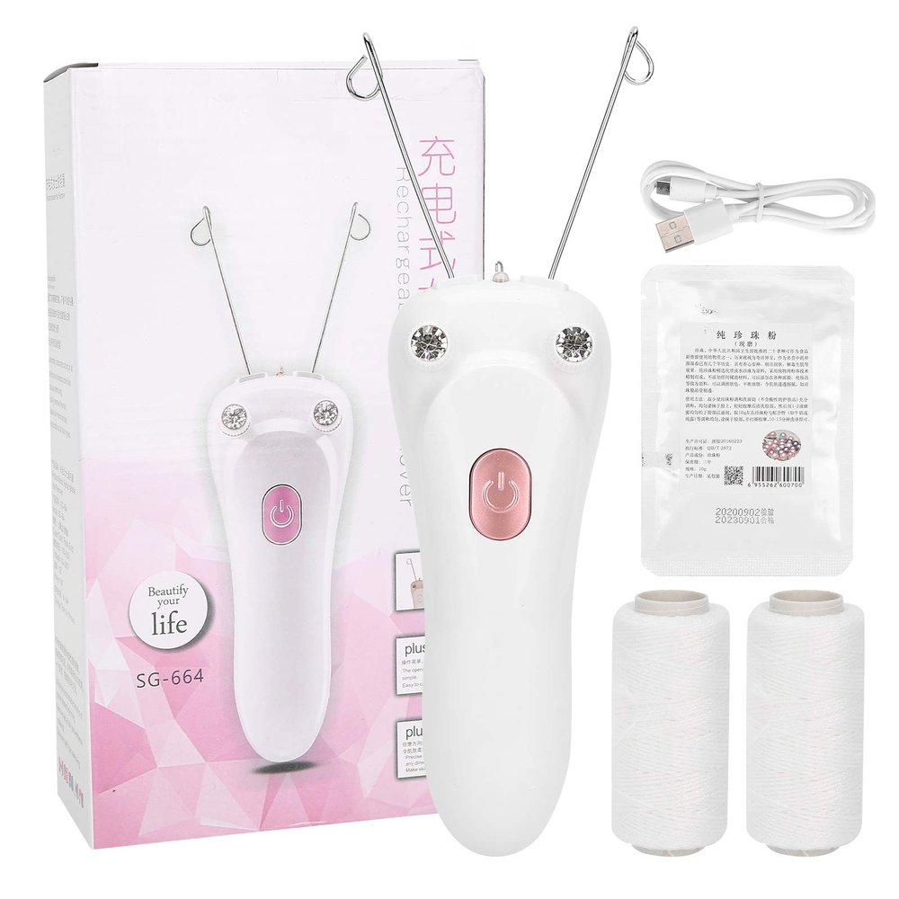 Cotton Thread Epilator USB Charging Electric Cotton Thread Epilator Facial Body Hair Removal Machine Device (2)