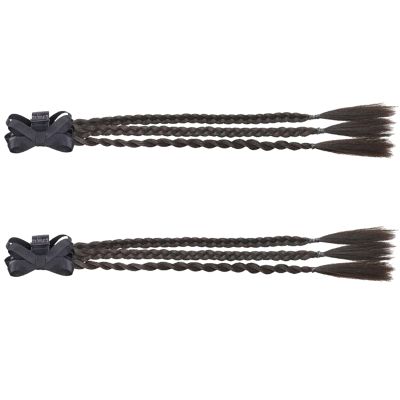 QERPON 2pcs Braided Hair Clips Long Braid Wigs Ponytail Hairpin Durability Barrettes for Parties Weddings Daily Use
