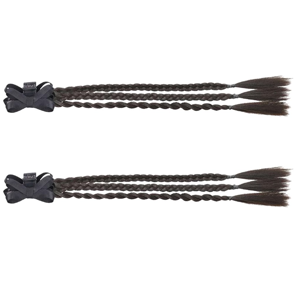 QERPON 2pcs Braided Hair Clips Long Braid Wigs Ponytail Hairpin Durability Barrettes for Parties Weddings Daily Use