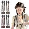 QERPON 2pcs Braided Hair Clips Long Braid Wigs Ponytail Hairpin Durability Barrettes for Parties Weddings Daily Use view 2