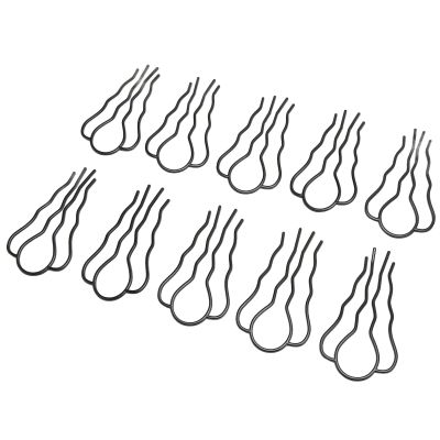 10 Pcs Hair U Shaped Clip Metal Black Coating French Vintage Style U Shaped Hair Pins for Hairstyling
