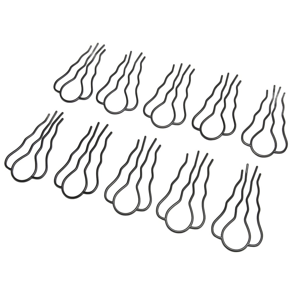10 Pcs Hair U Shaped Clip Metal Black Coating French Vintage Style U Shaped Hair Pins for Hairstyling