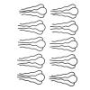 10 Pcs Hair U Shaped Clip Metal Black Coating French Vintage Style U Shaped Hair Pins for Hairstyling view 2