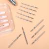 10 Pcs Diamond Flame Cuticle Drill Bits with Case 3/32'' Cuticle Clean Drill Bit Cuticle Nail Drill Bits Electric Nail File Machine Cuticle Bit Manicure Pedicure Polishing Kit for Nail Salon Manicure view 3