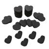 20 PCS Heart Shaped Nail File Nail Buffers Hearts Fingernail Sanding Sponge Nail Shaper Strips Finger Nail Filing Block Black view 1