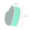 20PCS Mini Nail Files Heart Shape Nail Buffers Sponges Buffing Blocks for Gel Nails Shaper Sponge Finger Nail Filing Block Green view 2