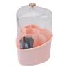 Acouto 8Pcs Makeup Brushes Set with Rotating B Holder , C Lid Vanity Desktop Hroom e Case for Metics Brushes Holder (Pink Case) view 3